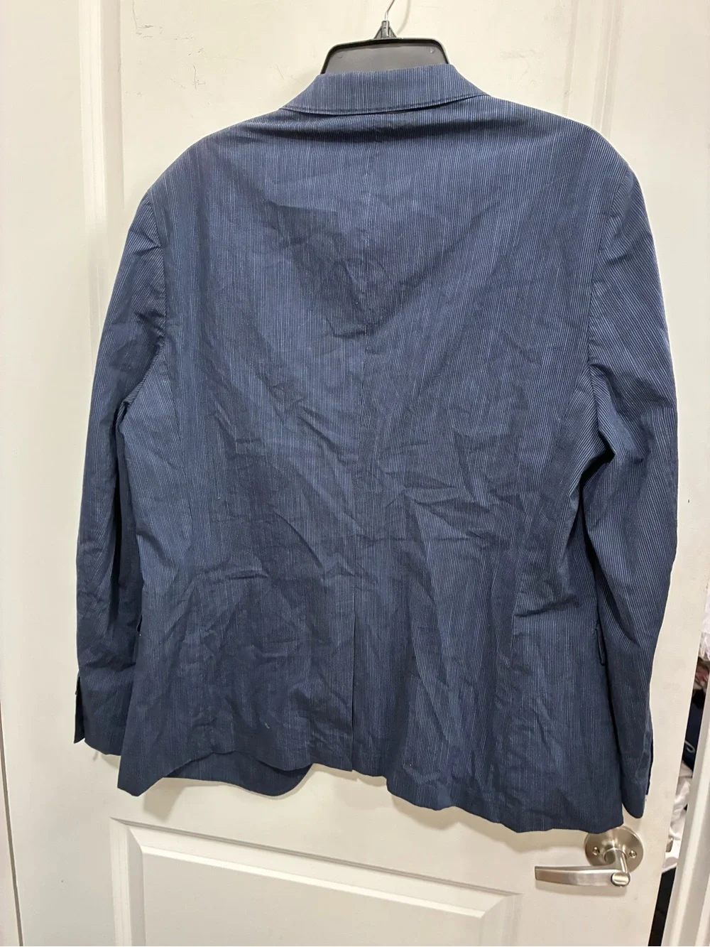 Banana Republic Blue Textured Notch-Lapel Sport Coat